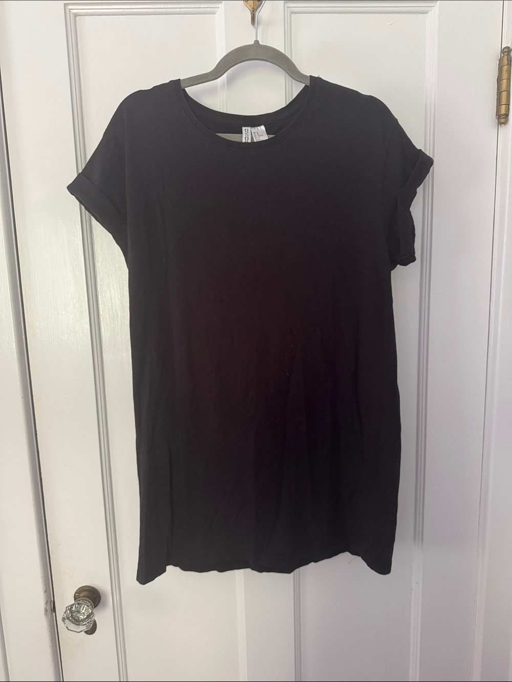 Divided Black T-Shirt Dress